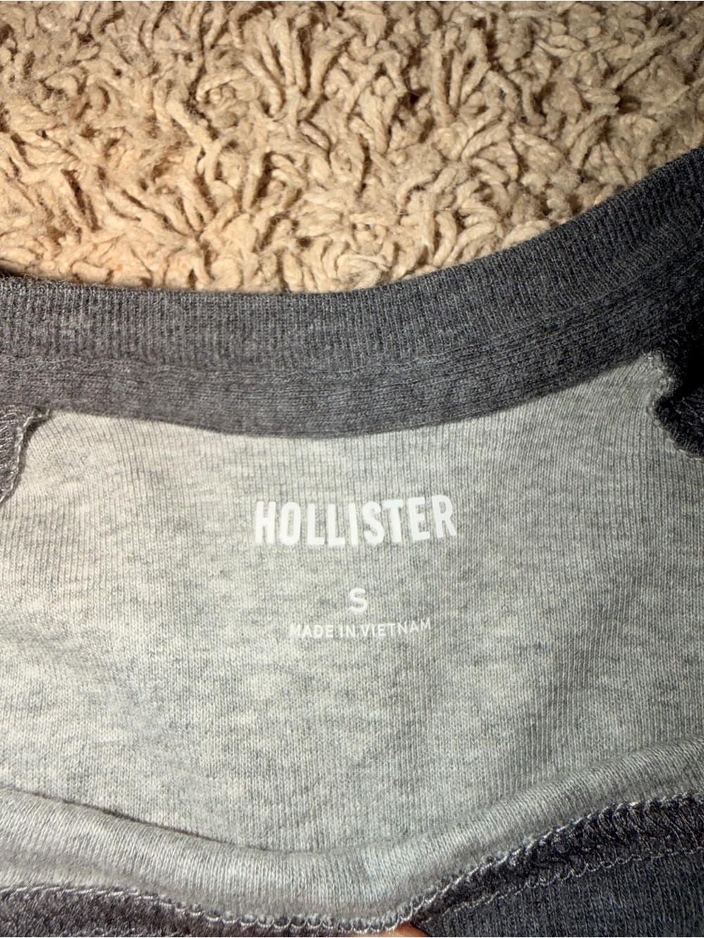 Hollister Gray Two-Tone Crewneck Sweatshirt